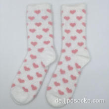 Super weiche gemütliche Socken Whit Rosa Heart